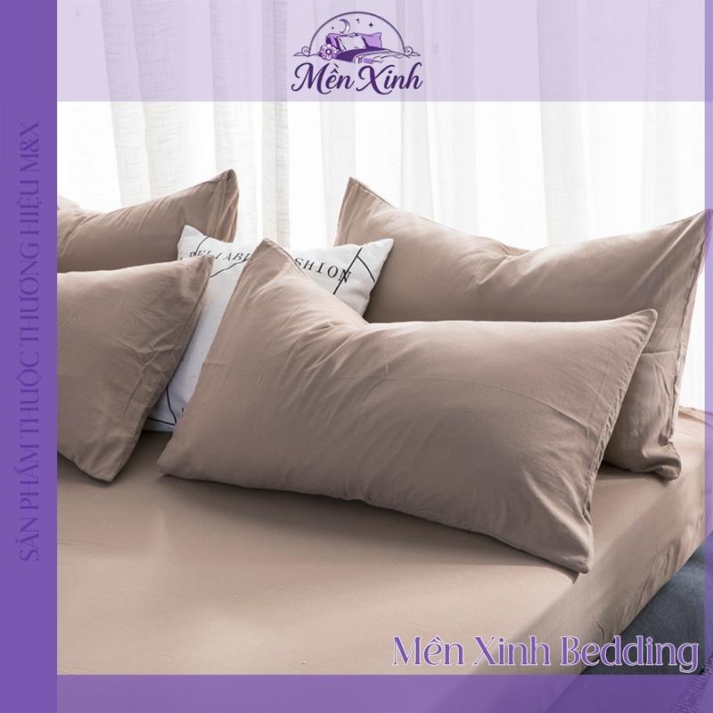 Bao Gối Đầu Cotton Tici Nhập Khẩu Mềm Mịn Vỏ Gối Nằm 35x50 45x65 50x70 Bền Đẹp