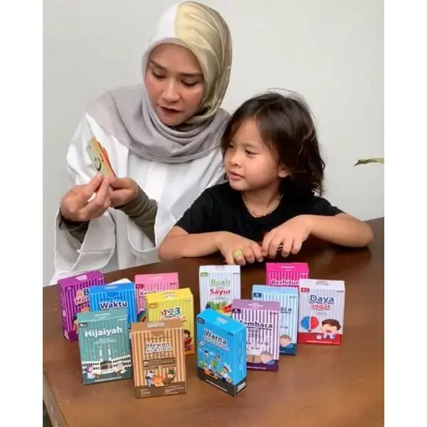 Flashcard Kartu Pintar Belajar Balita Huruf Hijaiyah Angka Buah Sayur - Flash Card - Konsep Studio 1