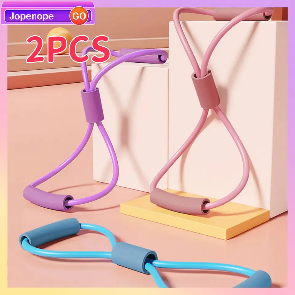 2PCS Type 8 Elastic Rope Yoga Fitness to Shape a Perfect Figure Sports Puller Yoga Belt C-yjr356