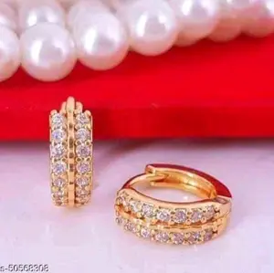 ANTING JEPIT BARIS DUA AKSESORIS WANITA ANTI KARAT TIDAK LUNTUR Earrings
