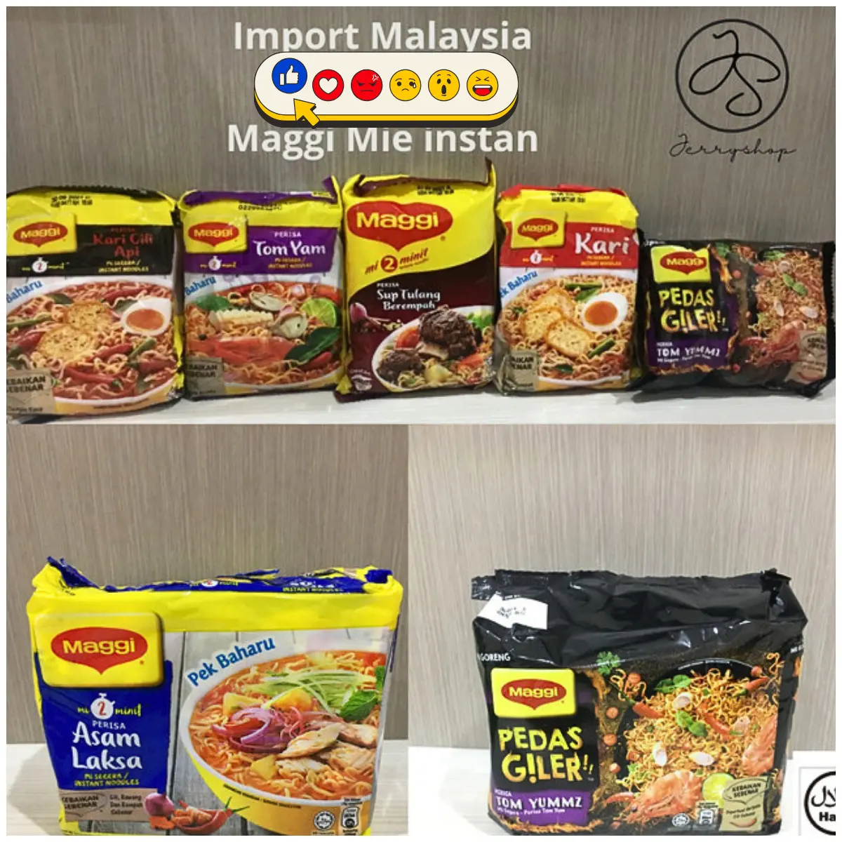 Mie Kuah Instant Malaysia MAGGI 1 bungkus kecil/Maggi Mie Malaysia | Maggi Curry Noodle/Maggi Mie Instant malaysia / asam laksa / Tomato Delight / kari / tomyam / pedas giler ayam bakar / kari cili api Food Instan Bawang Goreng