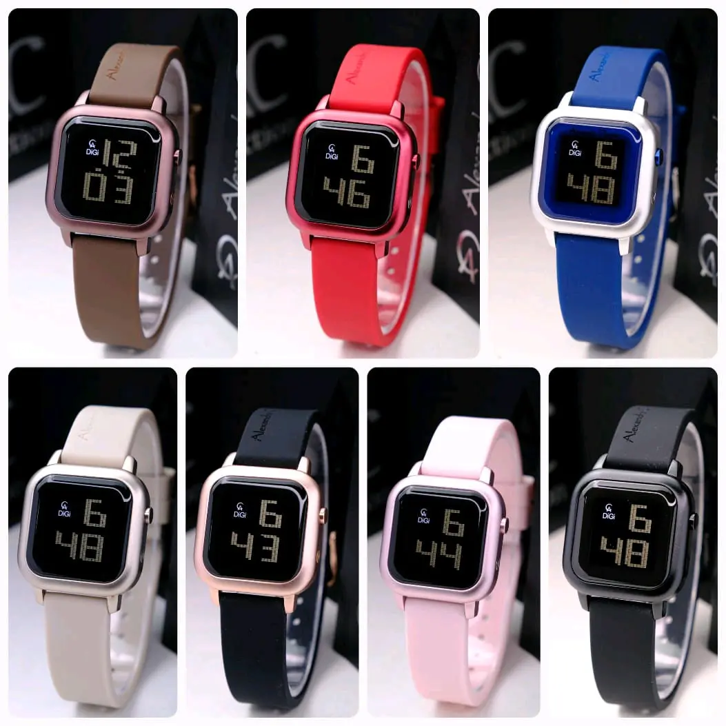 JAM TANGAN WANITA ALEXANDRE CHRISTIE AC8392 / AC 9392 / 9392 DIGITAL KARET ORIGINAL / FREE BATRAI ORIGINAL