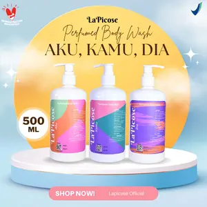 [BPOM] Lapicose PERFUMED BODY WASH 500ML | LEBIH WANGI, BERBUSA sabun mandi