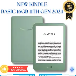 New Kindle Basic 2024 Gen 11Th 16GB EBook Reader Black Matcha konektivitas Wifi dual band