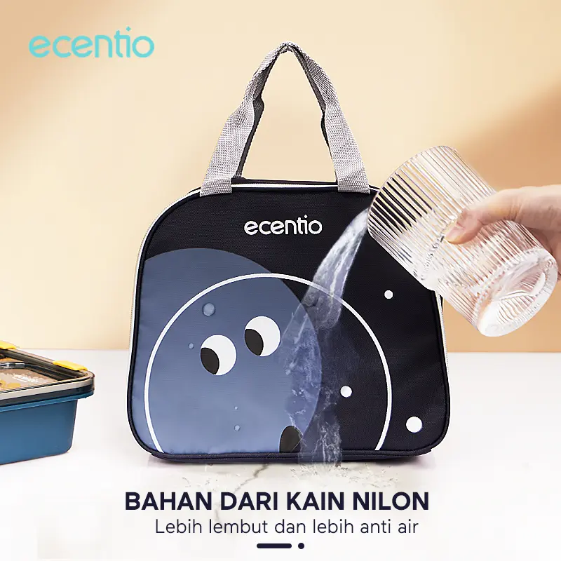 ecentio kotak bekal anti tumpah kotak tempat bekal 1200ml+500ml+Lunch Bag Kitchenware 7