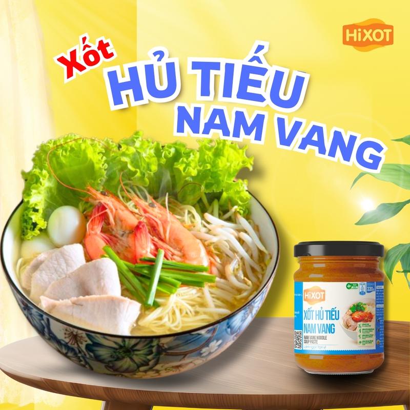HiXOT Xốt Hủ Tiếu Hũ 220 Gram Gia Vị Hoàn Chỉnh chay mặn dùng được