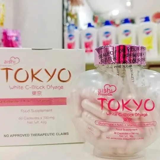 AISHI Premium Tokyo White C-Block Dfyage Glutathione Nac Food Supplement 60caps - TikTok Shop Philippines AISHI Premium Tokyo White C-Block Dfyage Glutathione Nac Food Supplement 60caps - TikTok Shop Philippines