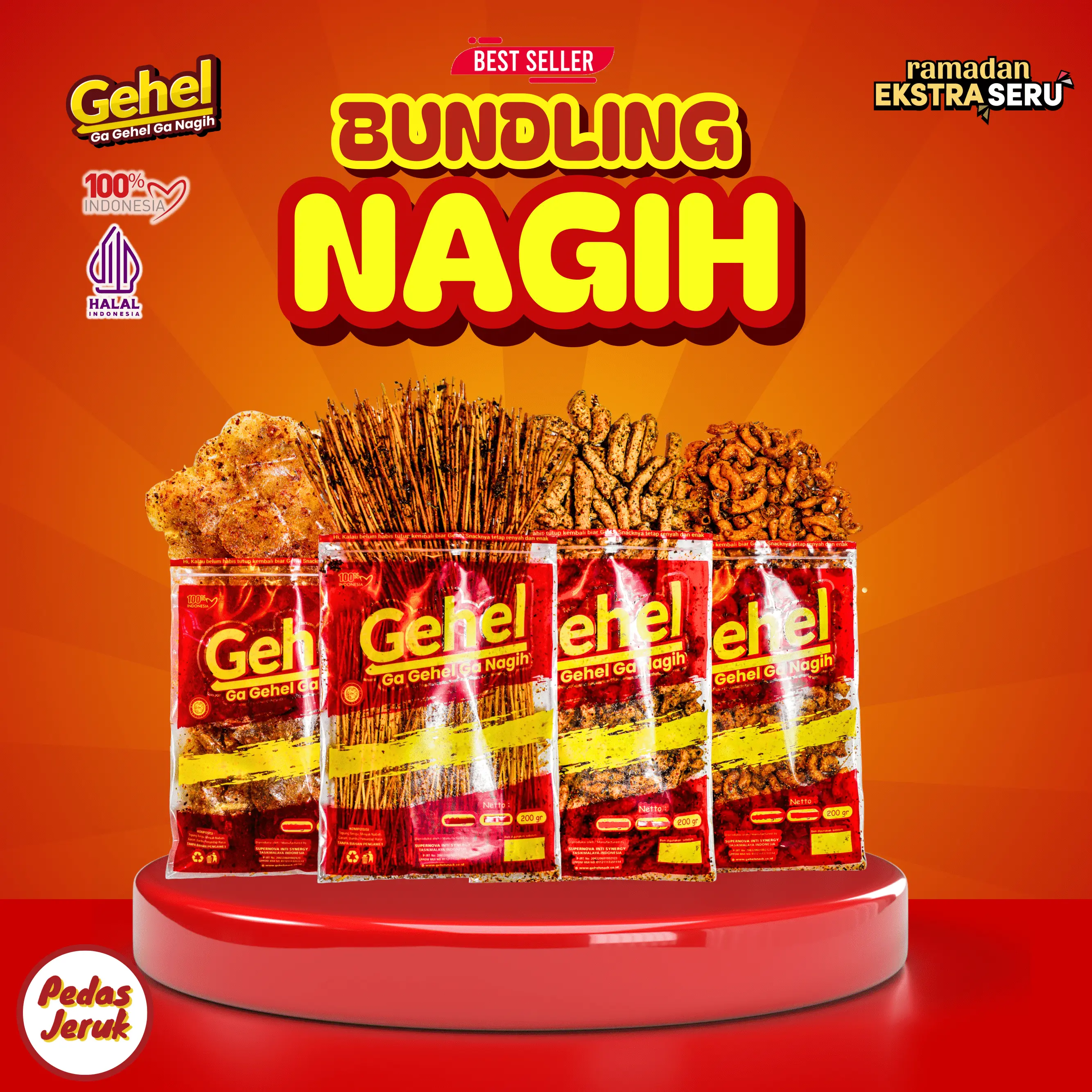 [PAYDAY] GEHEL BUNDLING NAGIH POLL Cemilan Pedas- Makanan Ringan Food Jajanan Snacks Gift