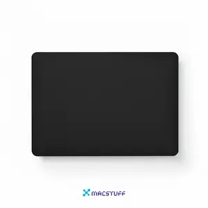 Case Mac MATTE BLACK LOGO BOLONG Hard Cover Macbook Pro dan Air  Laptop M1 M2 M3 M4  Computer 13 14 15 16 Inch  Casing