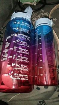 Product Review of FoodGrade Botol Beranak 2 Liter + 1000ml + 500ml Botol Minum Viral 1 set BPA FREE Plastik Putih Sedotan Bottles Kitchenware from V**🖤 0