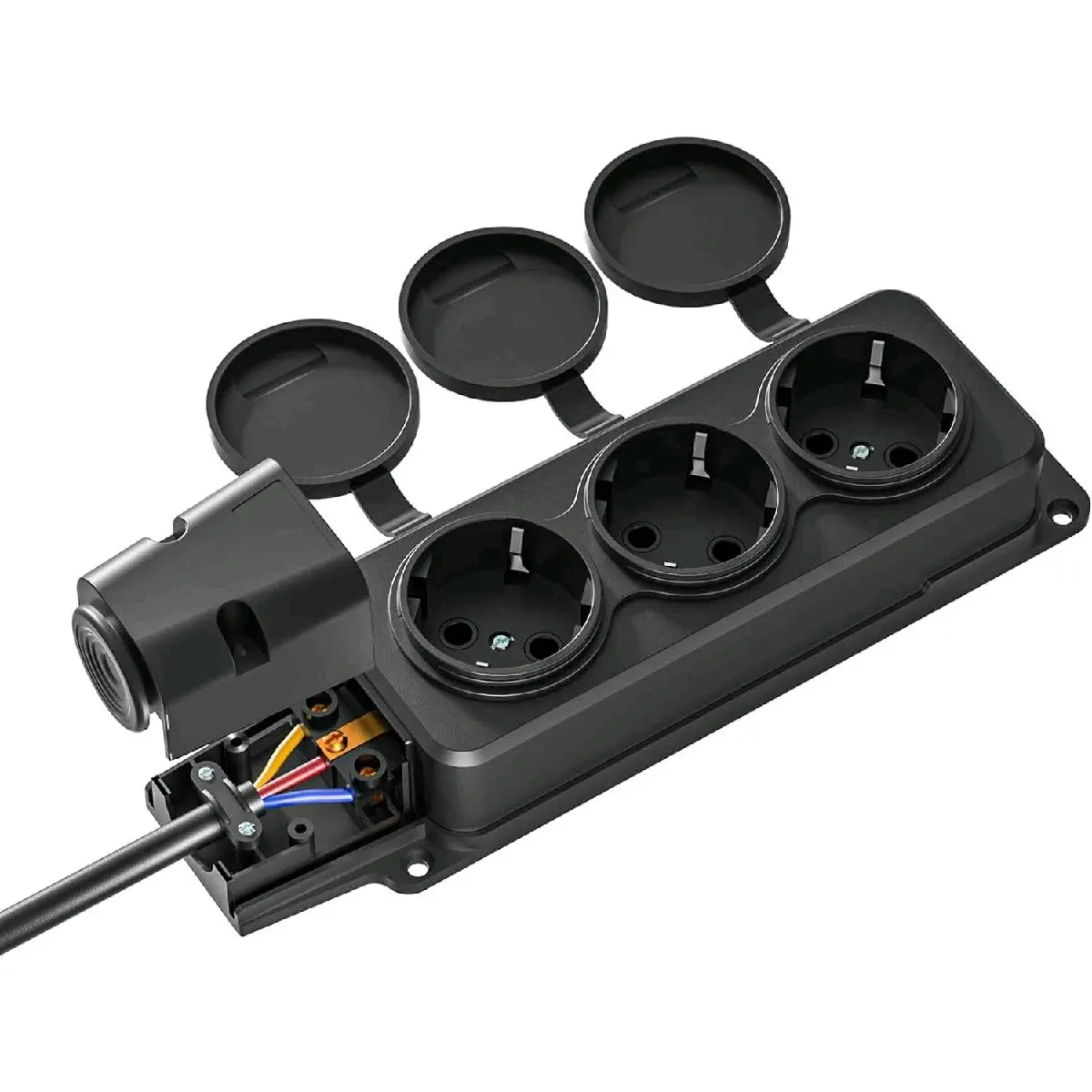 Stop Kontak Anti Air 4 Lubang Stop Kontak Dinding Stop Kontak Meja 16A 250V Stop Kontak  Lantai Peralatan Listrik