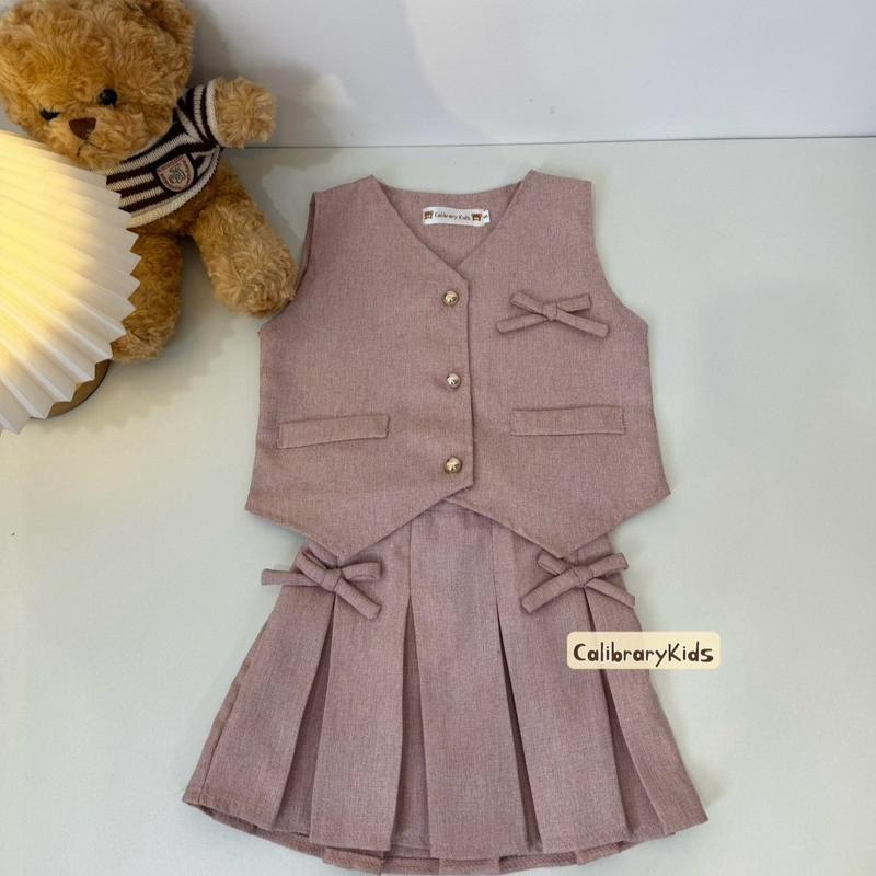 { Calibrary } Jennie Set 1 - 4 tahun | One Set Vest and skirt | setelan anak perempuan | Fashion anak perempuan | setelan Rok anak perempuan 6