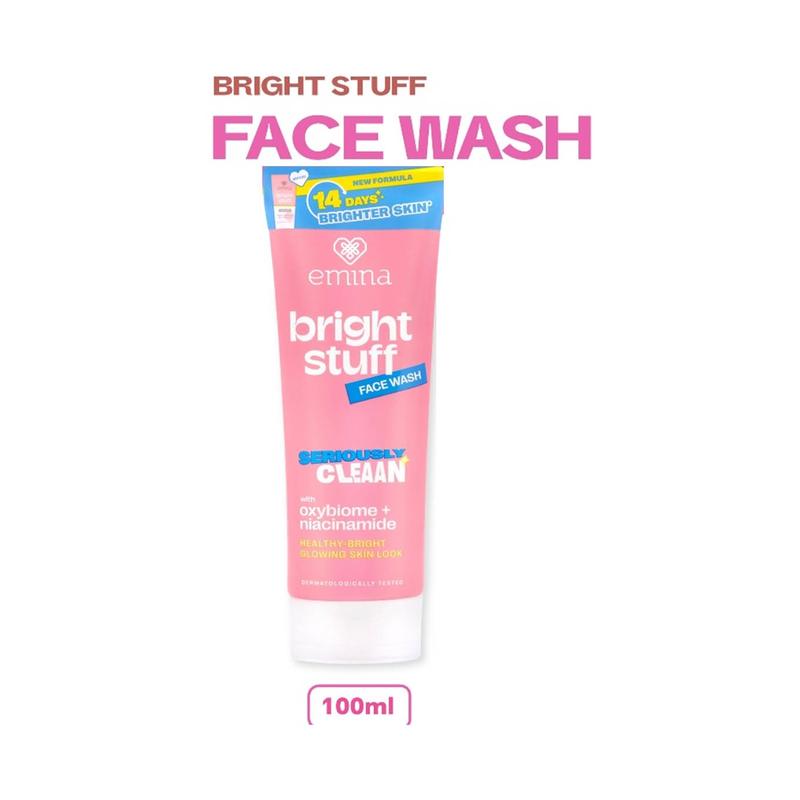 (2pcs) Sabun Cuci Muka Emina Bright Stuff Face Wash 100ml - Wajah, Mencerahkan Berjerawat Cleanser Cleansing Facial Membersihkan Perawatan Berminyak Pencerah Hitam Pencuci 1