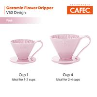 Gambar CAFEC V60 Flower Dripper CFD-4 ceramic kelopak bunga warna 2-4cups - Hijau dari Maharaja Coffee Kota Administrasi Jakarta Pusat 5 Tokopedia