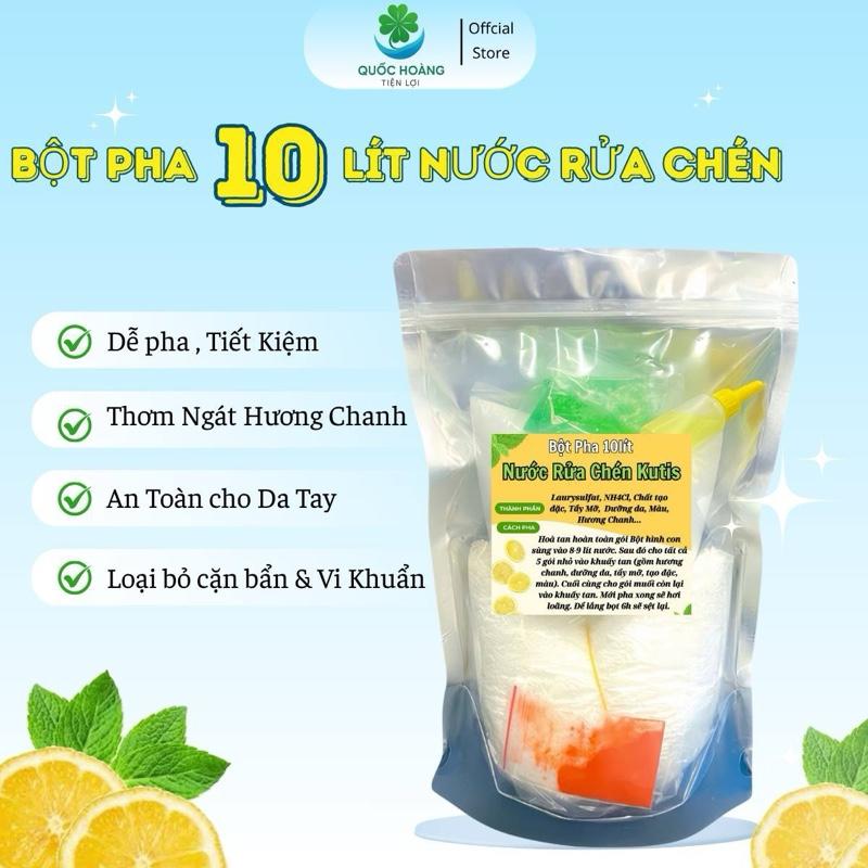 Bột Pha 10lít Nước Rửa Chén Bột Con Sùng Mua 2Bịch Tặng Miếng Cước Rửa Chén