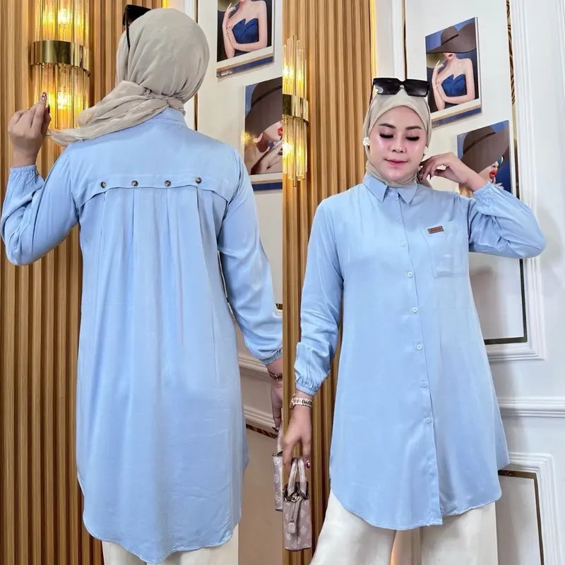RALYN - TUNIK RAYON TWILL ATASAN POLOS STANDART DAN JUMBO LD 120 #2.08 Formal Kain raya 2