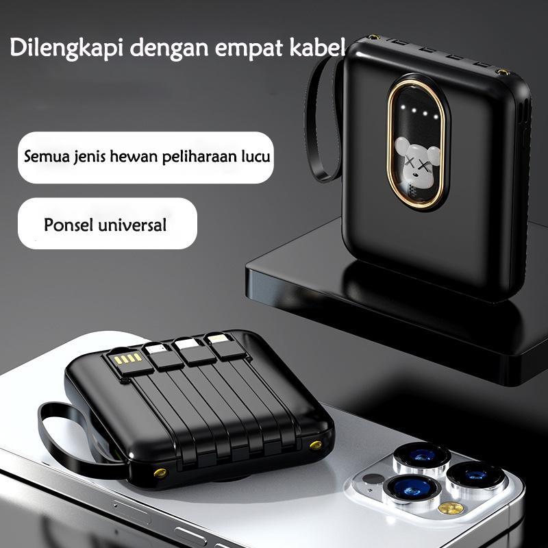 PowerBank Mini 20000mAh Ultimate Backup Battery Cute Kaws Good Quality with 4 Charging Cable Fast Charge 20000mAh Powerbank Charger for Samsung iPhone Jam Pengisian Cepat 2.0 PowerBank Mini 20000mAh Ultimate Backup Battery Cute Kaws Good Quality with 4 Charging Cable Fast Charge 20000mAh Powerbank Charger for Samsung iPhone Jam Pengisian Cepat 2.0