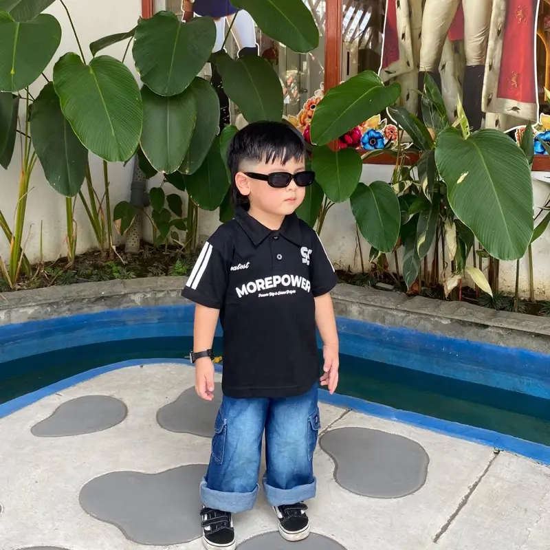 Kaos Anak Wangki Polo Baju Anak Laki Laki Perempuan Bahan Cotton Combed 24s Halus Stylish Elegan Usia 1-12 Tahun 2