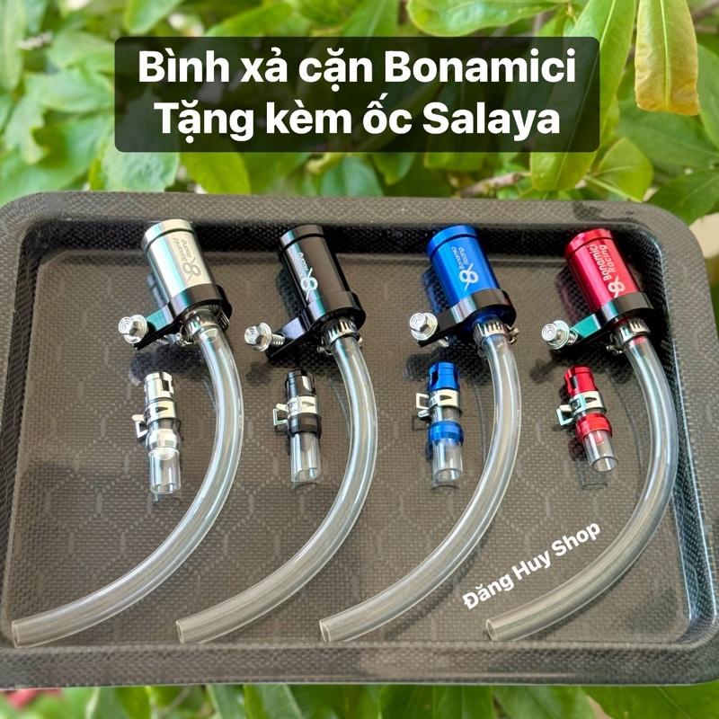  Bình xả cặn Bonamici kèm ốc Salaya gắn trang trí lọc gió   Pô Air   cho các dòng xe Tay Ga 