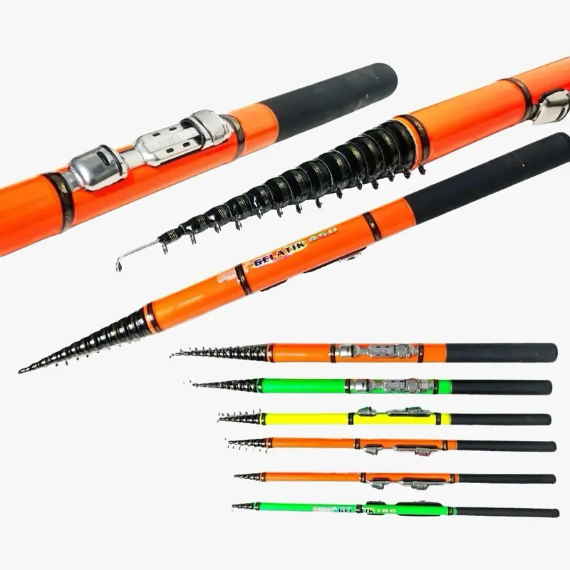 Set lengkap joran Pancing tegek OREGON GELATIK bahan fiber kuat sudah dapat Reel dengan accesorisnya 1