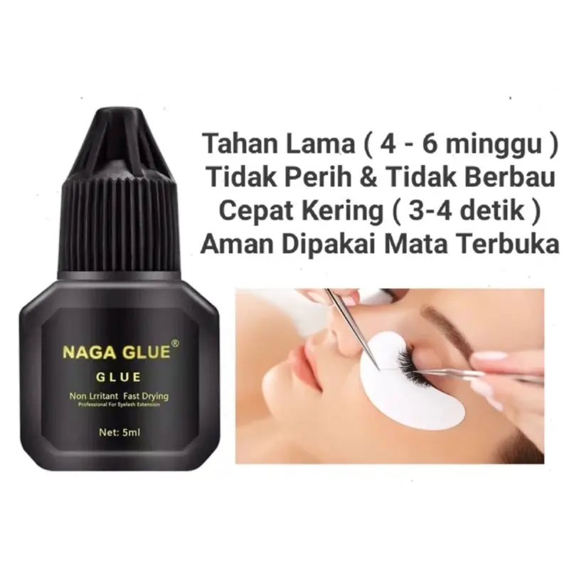 Lem Bulu Mata Tanam Naga Glue Tahan Lama Tidak Perih / Eyelash Extention Glue Lem Bulu Mata Tanam Nagaraku Tahan Lama Tidak Perih