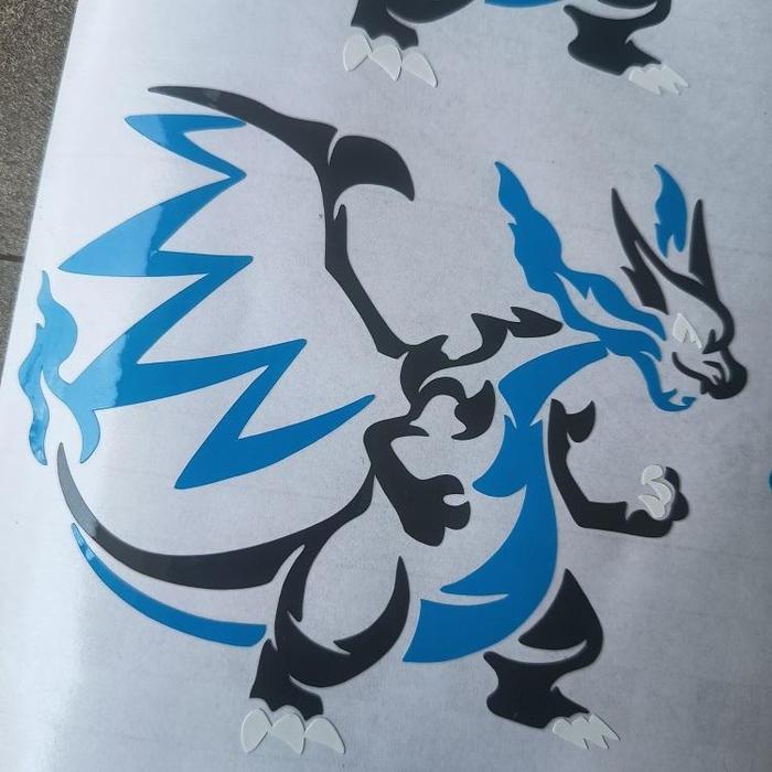 Gambar Stiker Karakter Pokemon Mega Charizard X dari vgameshop Kab. Garut Tokopedia