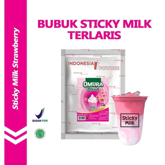 Gambar Bubuk Minuman Es Sticky Milk Premium Rasa Strawberry / Stroberi 1 Kg Mengandung Gula Susu Dan Krimer Es Kwentel Omura Powder dari OMURA POWDER SHOP Kota Administrasi Jakarta Barat Tokopedia