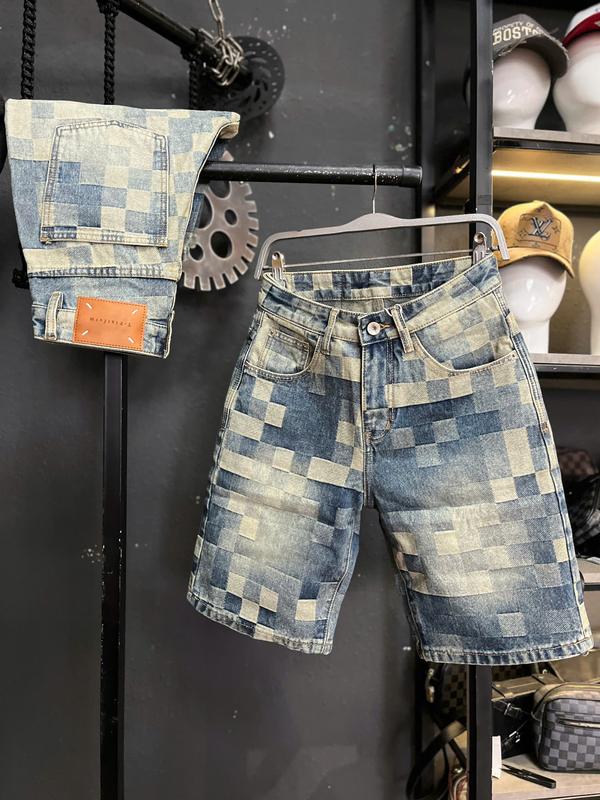 [2 Mẫu Jean & Sort Denim Guangzhou Form Ống Rộng 9169-9365] Quần Jean Nam Short & Dài Caro Xuông Mẫu Mới QS2085 -J3708