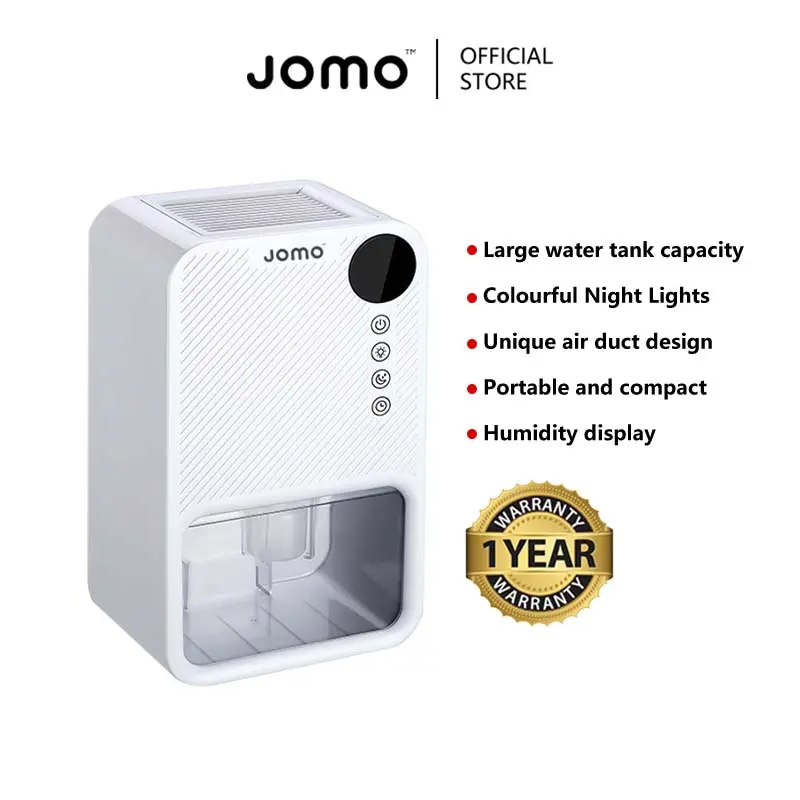 JOMO 1100ML / 3800ML Portable Dehumidifier with LCD Display Touch Function