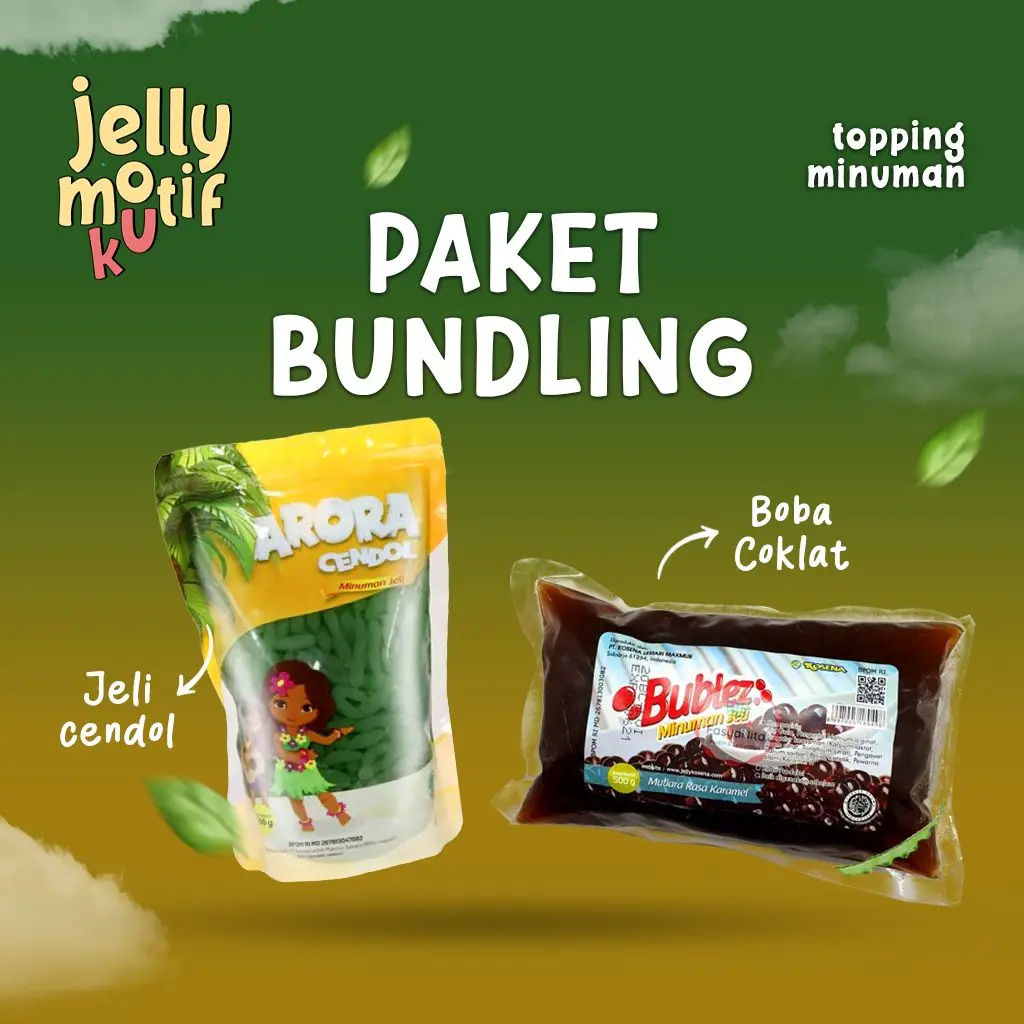 PAKET BUNDLING Jelly Cendol + Jelly Bubble Coklat