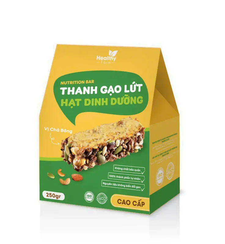 Healthy Farm - Thanh Gạo Lứt Hạt Dinh Dưỡng Cao Cấp  200g ( Vị Chà Bông ) 4