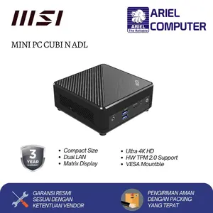 Mini PC MSi Cubi Celeron - N ADL 043BID BN100XX Cel N100 Barebone Black