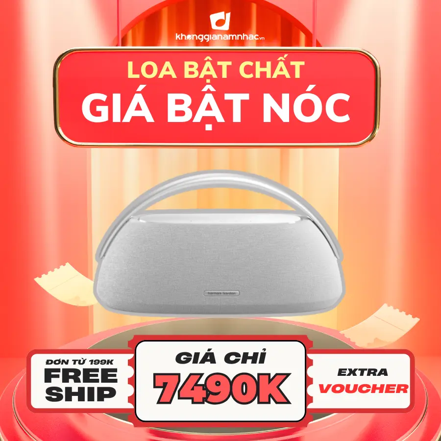 Loa Bluetooth Harman Kardon Go + Play 3- Nghe Nhạc, Củ Loa, Chống nước, Bass căng, Công suất lớn