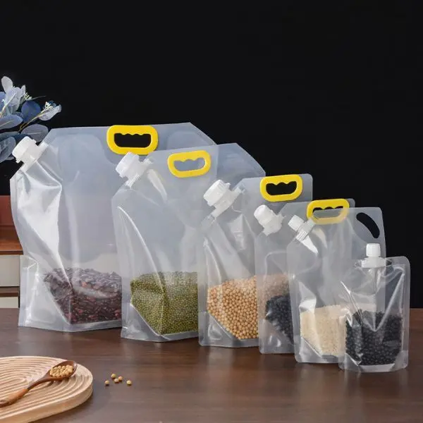 {TST} COD- Kantong Kemasan Transparan Pouch Penyimpanan Makanan Anti Jamur Resuable Jerigen Air Lipat Portable Kantong Penyimpan Makanan Refillable Water Bag Serbaguna 5