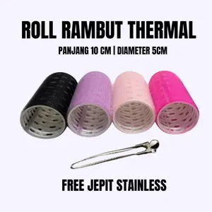 [KOOKO] Hair Roll Thermal Alumunium Velcro + Penjepit Stainless / Roll Rambut - 5019