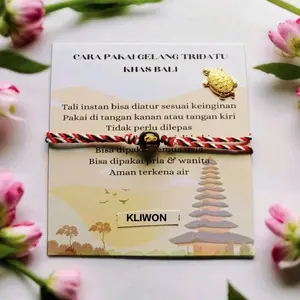 Gelang Tridatu Bali Asli Weton Kelahiran Pria & Wanita aksesoris Keren Bracelets Primbon Jawa Lengkap batu giok stone Tali Benang Aesthetic couple