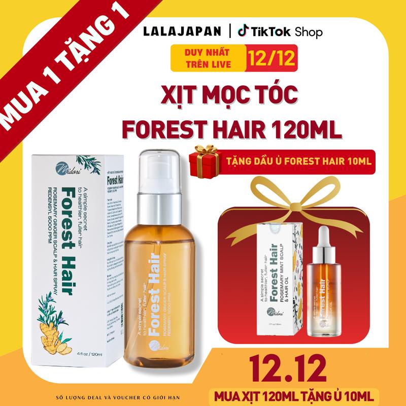 LIVE 12.12 MUA 1 TẶNG 1 Xịt dưỡng tóc Forest Hair 120ml tặng Dầu ủ dưỡng tóc Forest Hair 10ml