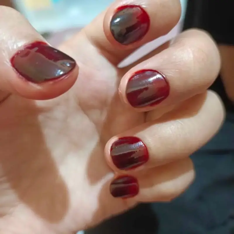 RAHMA HENNA ISI 6 MAROON SULTAN DARK BERKILAU HALAL Kuku Nail 3