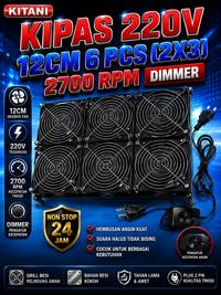 Mini Dvr Three Jual kipas angin besi 220v 12cm 6pc (2x3) jejer besi kabel listrik ...