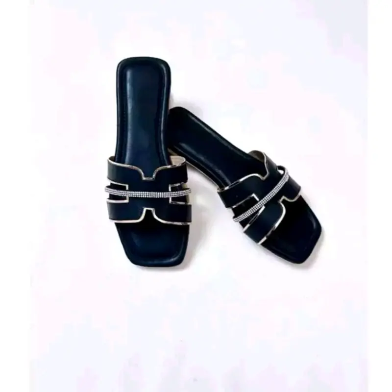 Sandal Wanita Slop H Blink Blink Model Terbaru Karet - Sendal, Shoes tali 0