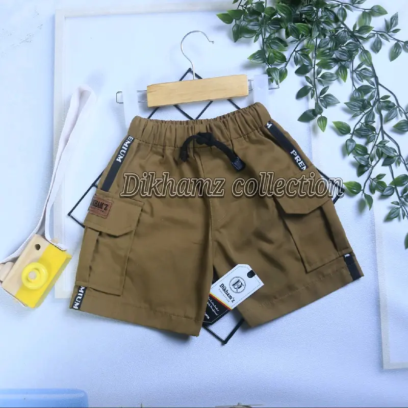 Dikhamz collection  - Celana Cargo Anak Strip-z/ Celana Anak/ Cargo Anak/ Celana Anak Cargo/ Celana pendek anak 7
