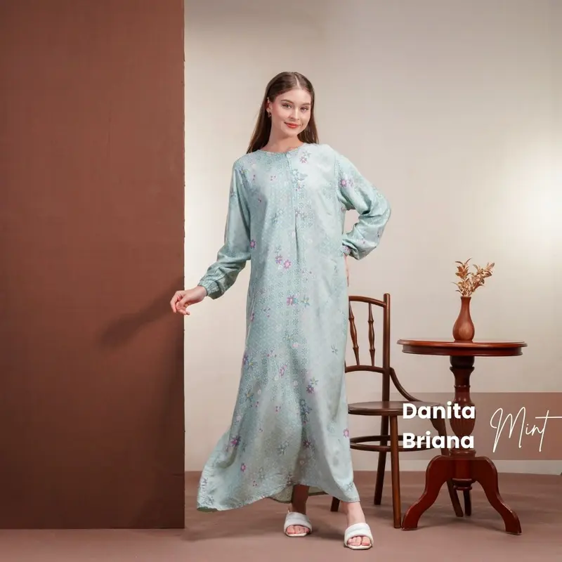 Oriana Homewear Daster Panjang Busui Danita Briana I Daster Gamis Adem Hijab Friendly 5