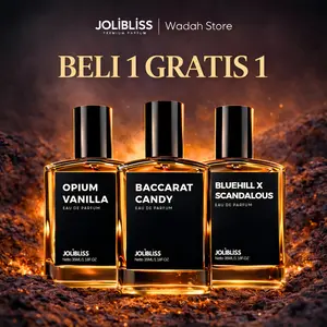 Beli 1 Gratis 1 Parfum Baccarat Candy Opium Vanilla Bluehill X Scandalous EDP 35ml Parfum Pria Wanita Aroma Wangi Elegan Mewah Tahan Lama