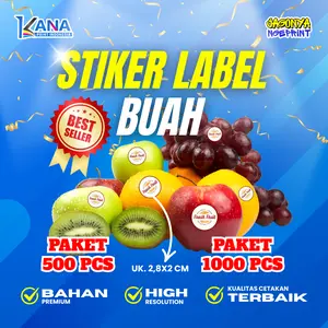 STIKER LABEL BUAH 500 PCS DAN 1.000 PCS (Mangga, Apel, Melon, Pisang dll)