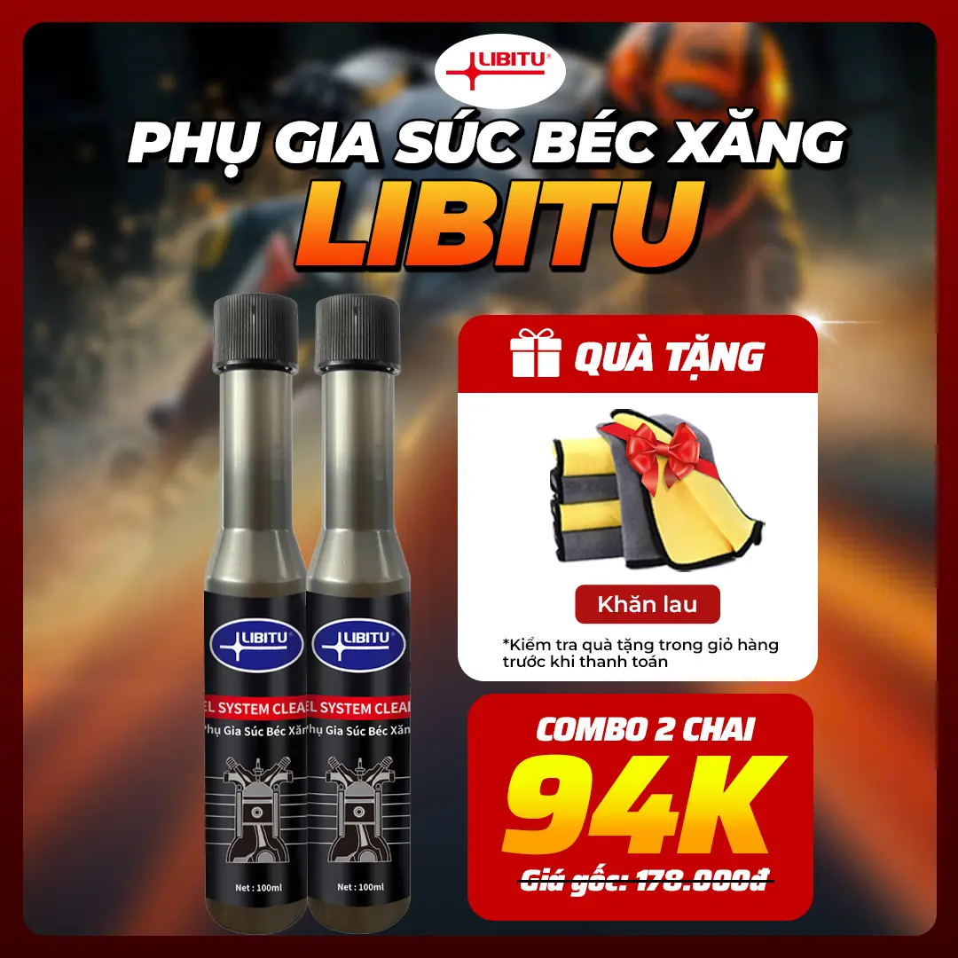 [ TẶNG KHĂN ] Bộ Combo 2 Chai Súc Béc Xăng Libitu Bảo Dưỡng Động Cơ Xe Máy