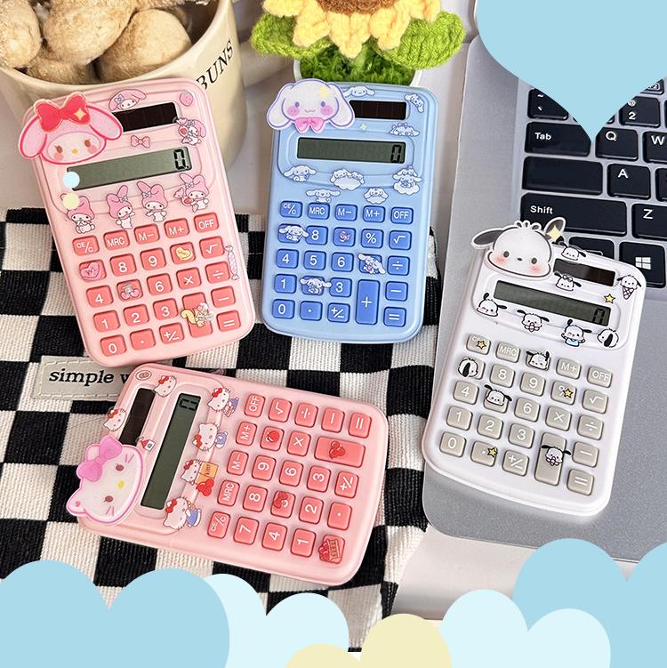  Máy Tính Bỏ Túi Mini Siêu Gọn – Màu Trơn Đáng Yêu Dùng Pin Tặng Sticker – Dành Cho Học Sinh & Dân Văn Phòng 