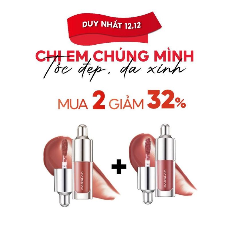  Son Tint Carslan dưỡng ẩm giảm thâm môi mờ nếp nhăn môi 1g Cosmetic Mỹ Phẩm Trang Điểm Nữ Women Son Môi 