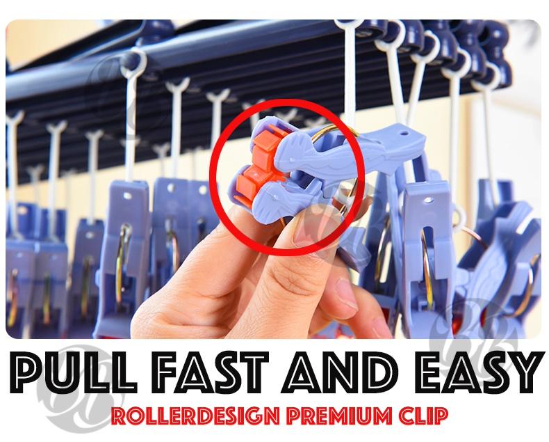 Product Introduction of JUST PULL Flexible Laundry Clips Hanger / 14 clips 29 clips / Clothes Organiser / Home Drying Rack Hanging 2