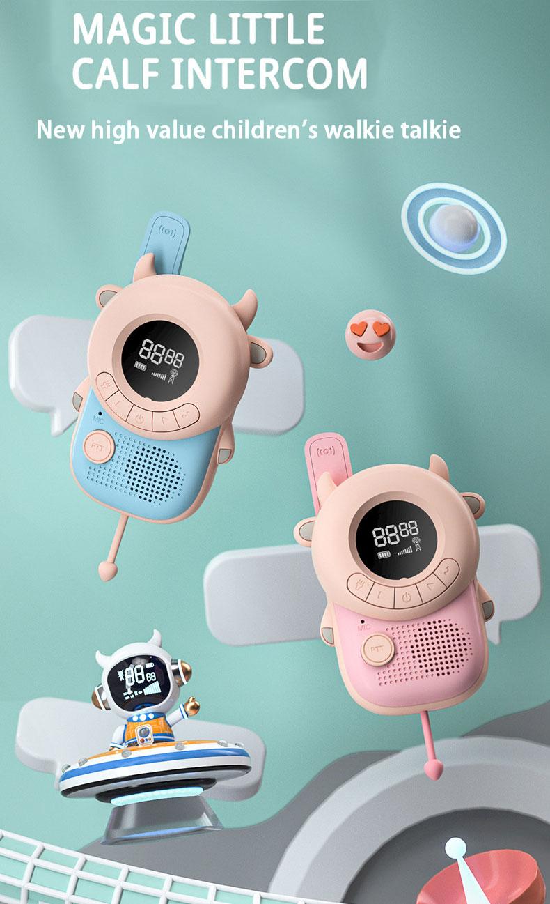 Product Introduction of 2Pcs Mini Walkie Talkies Interphone Children's Radio Toy Phone 3Km Transmission Transceiver Interactive Toys for Girls Kids Gift Audio Button Durable Lanyard Monitor 26