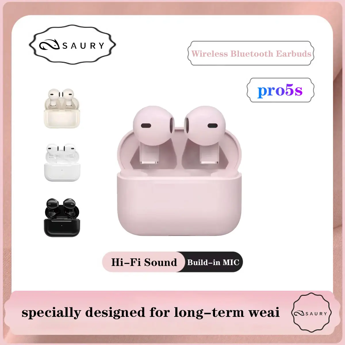 Tai nghe Bluetooth không dây, TWS Pro5S, Mic tích hợp, Tai nghe nhét tai nghe, Tương thích với iPhone và Android, Inpods | BigBuy360 - bigbuy360.vn